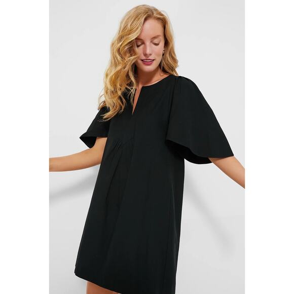 TUCKERNUCK Pomander Place Black Finley Flutter Sleeve Dress NWT Size Medium - Picture 3 of 10